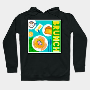 Brunch art print Hoodie